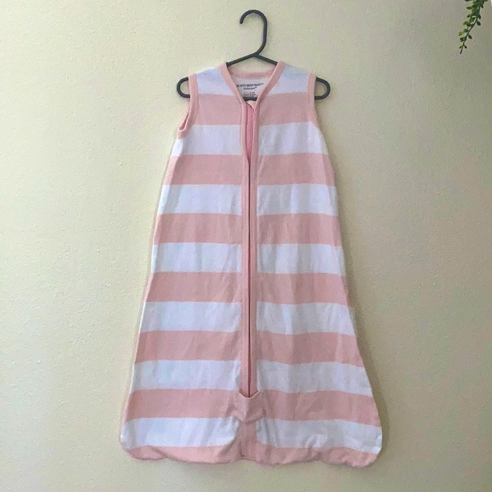 Burts bees sleep sack beekeeper pink stripe